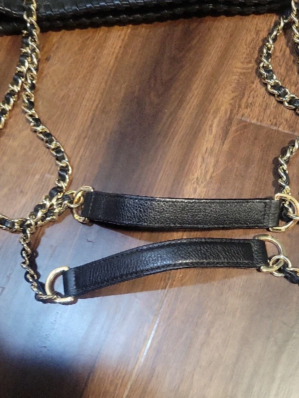 Tory Burch Black Leather Chain-Strap Shoulder Tote